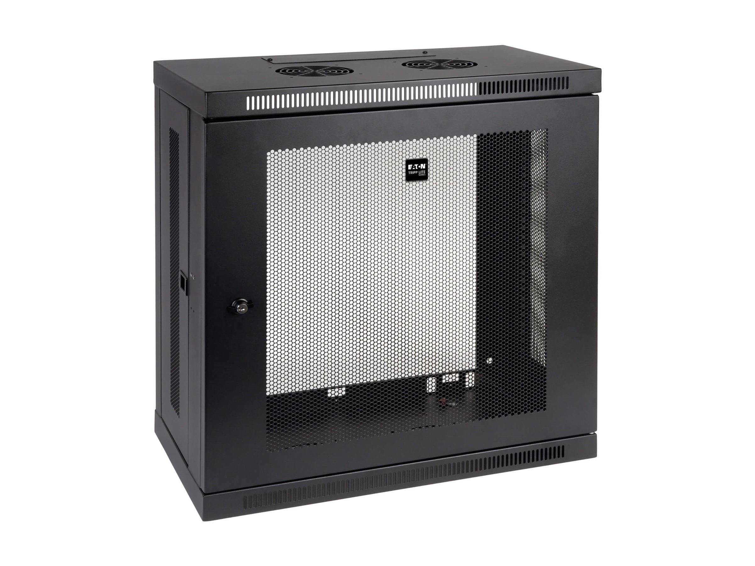 EATON TRIPPLITE SmartRack Rack enclosure cabinet low-profile patch-depth small wall mountable Black 12U 19