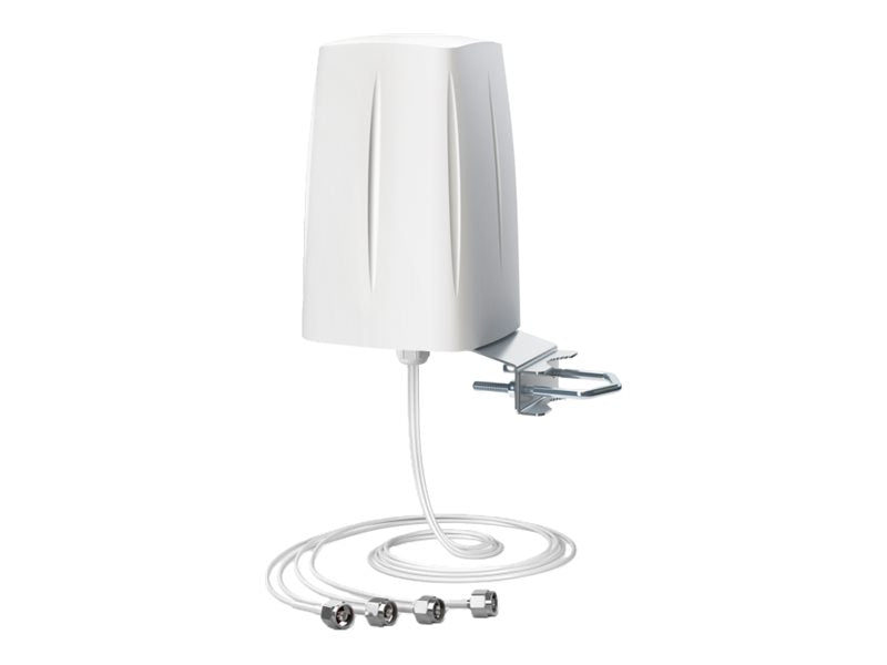 QUWIRELESS Tri-Band 2.4/5/7 GHz WiFi 6E/7 4x4 MIMO Omnidirectional N-Male Wall/Mast Antenna