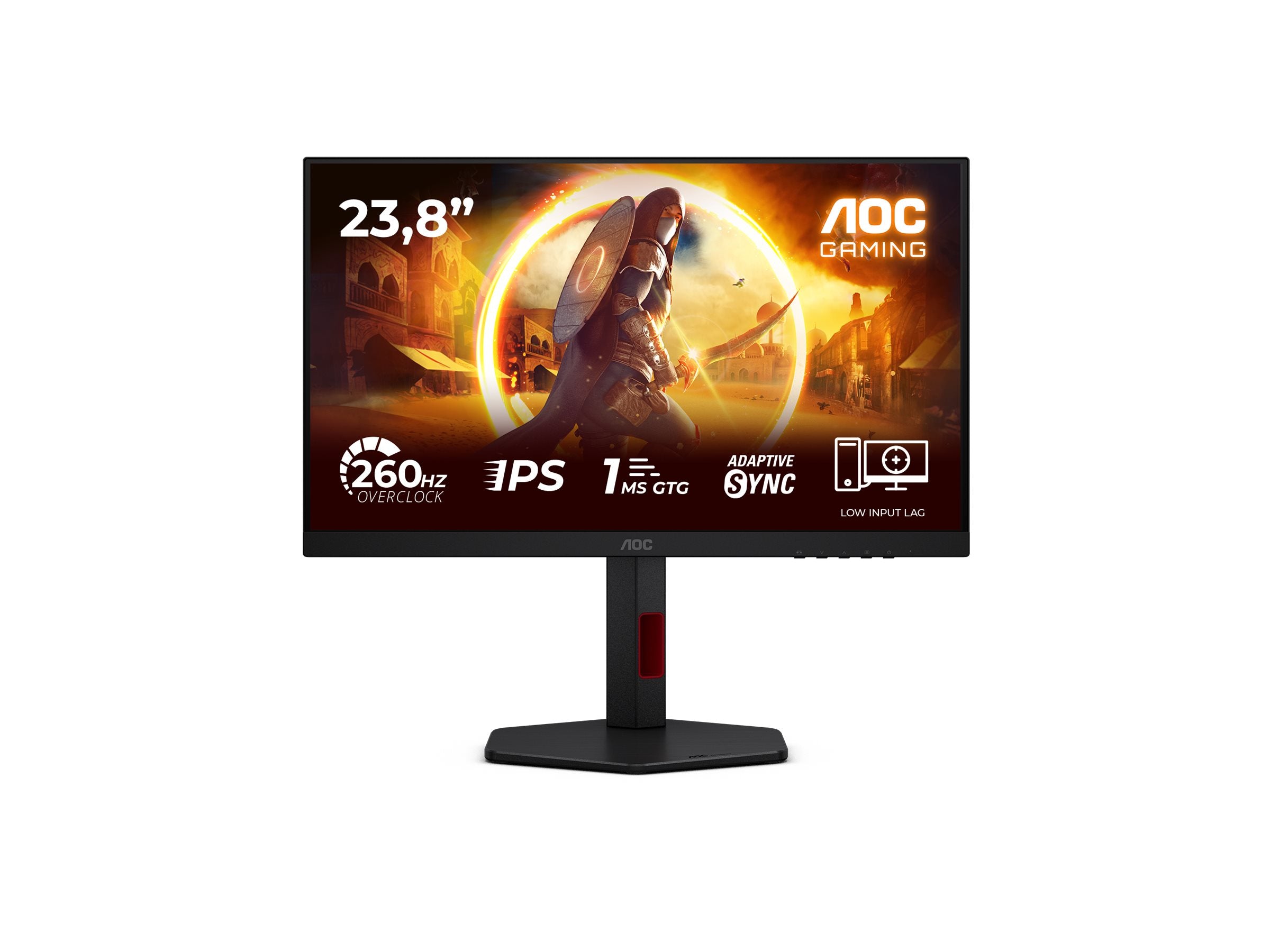 AOC 24G4ZR Gaming 23.8p 16:9 Fast IPS 260Hz 1920x1080 HAS 130mm 2xHDMI 2.0 DP 1.4