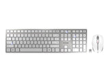 CHERRY DW 9100 Slim Wireless Keyboard and Mouse Silver/White (EU)