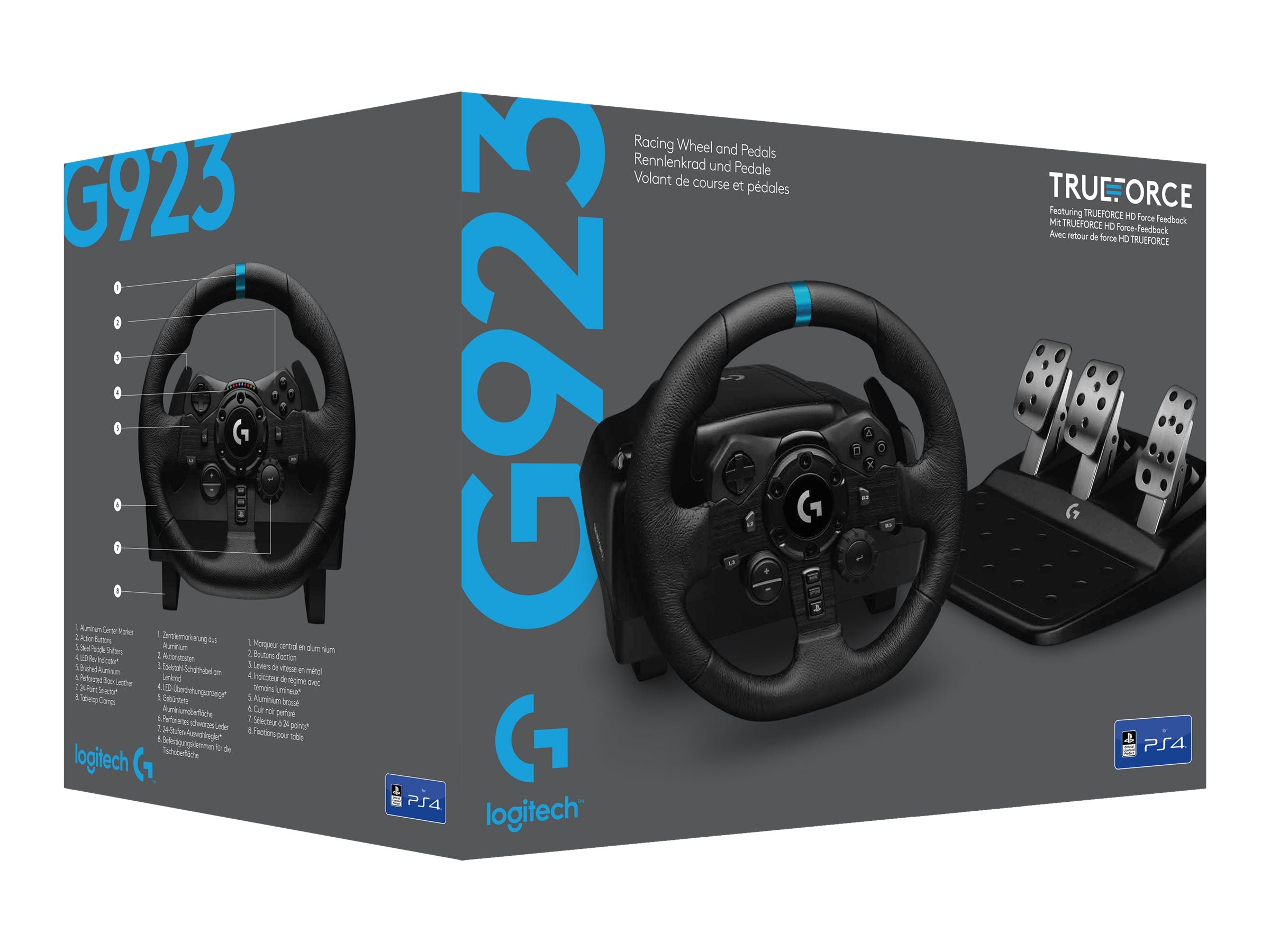 LOGITECH G923 Racing Wheel and Pedals for PS4 and PC - N/A - PLUGG - EMEA