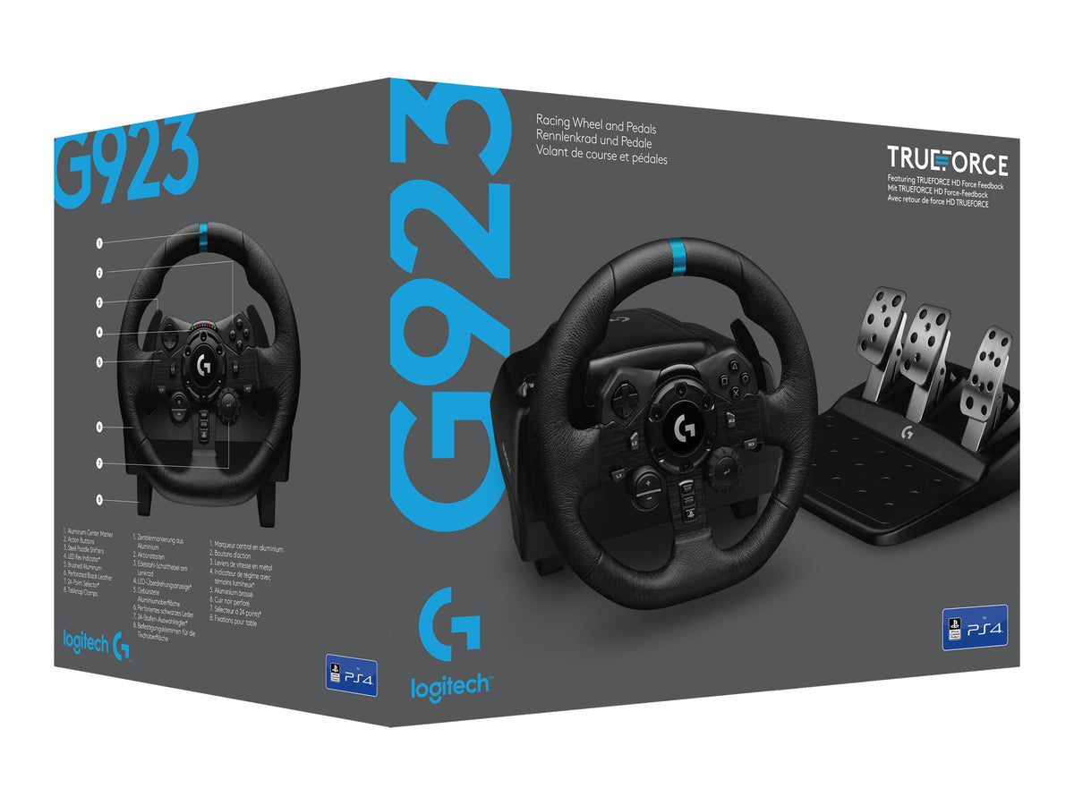 LOGITECH G923 Racing Wheel and Pedals for PS4 and PC - N/A - PLUGG - EMEA