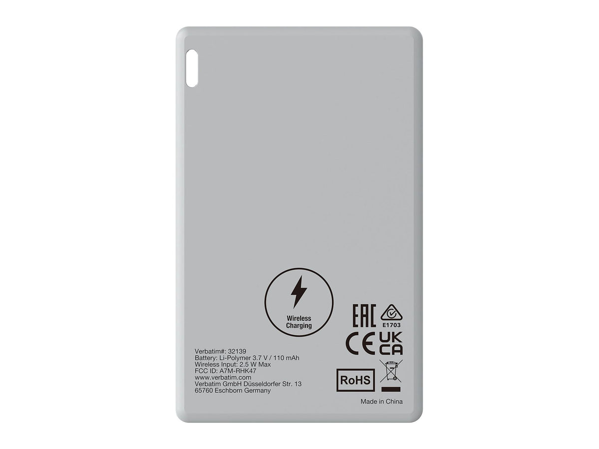 VERBATIM MYFCR-01S MY FINDER CARD BLUETOOTH ITEM FINDER 1 PACK SILVER WCF (P)