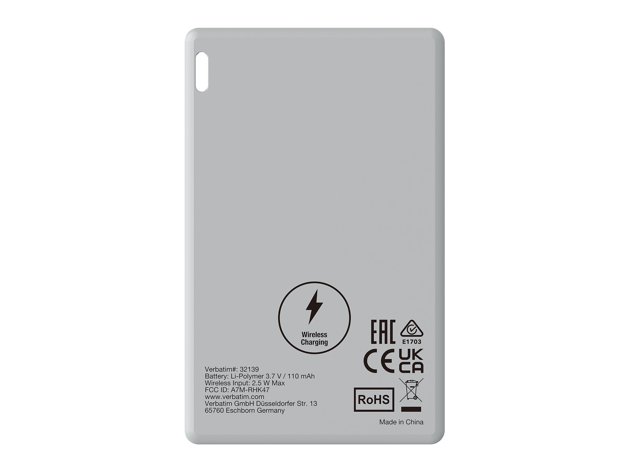 VERBATIM MYFCR-01S MY FINDER CARD BLUETOOTH ITEM FINDER 1 PACK SILVER WCF (P)