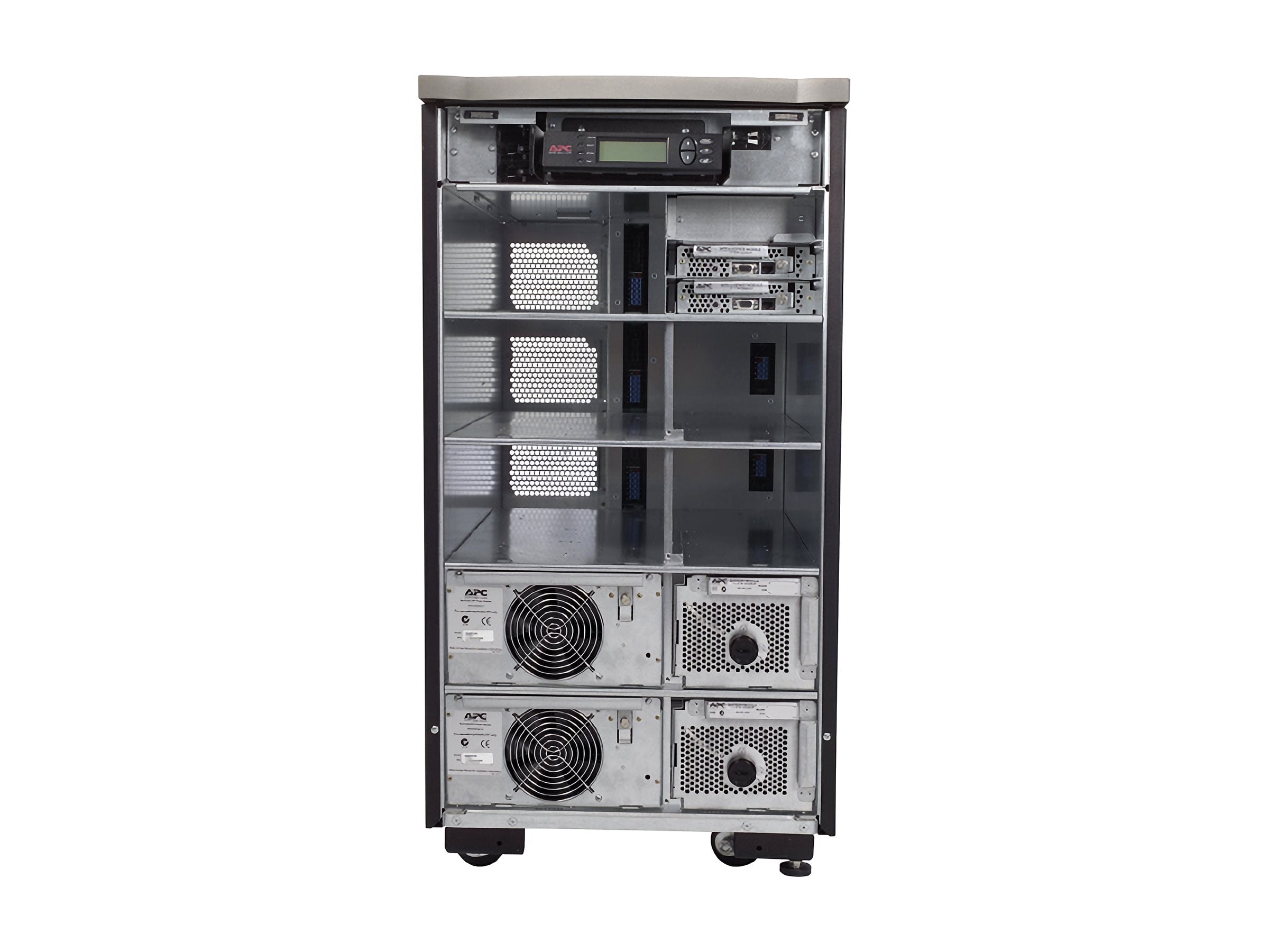 APC Symmetra LX 8kVA Scalable to 16kVA N+1 Power array AC 208/240V 8000VA Ethernet 10/100 output connectors 1 19U Black silver
