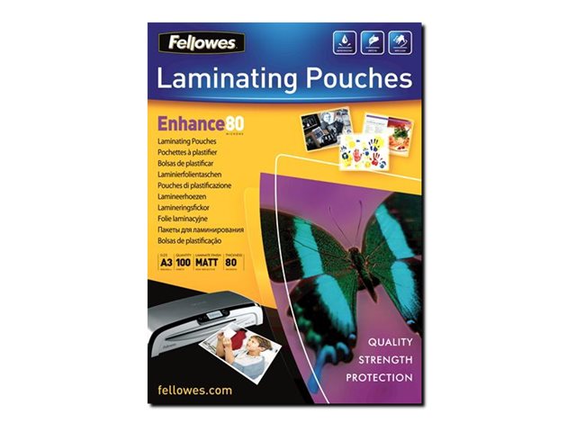 FELLOWES POCHETTES A4 80 MICRONS MATES X 100