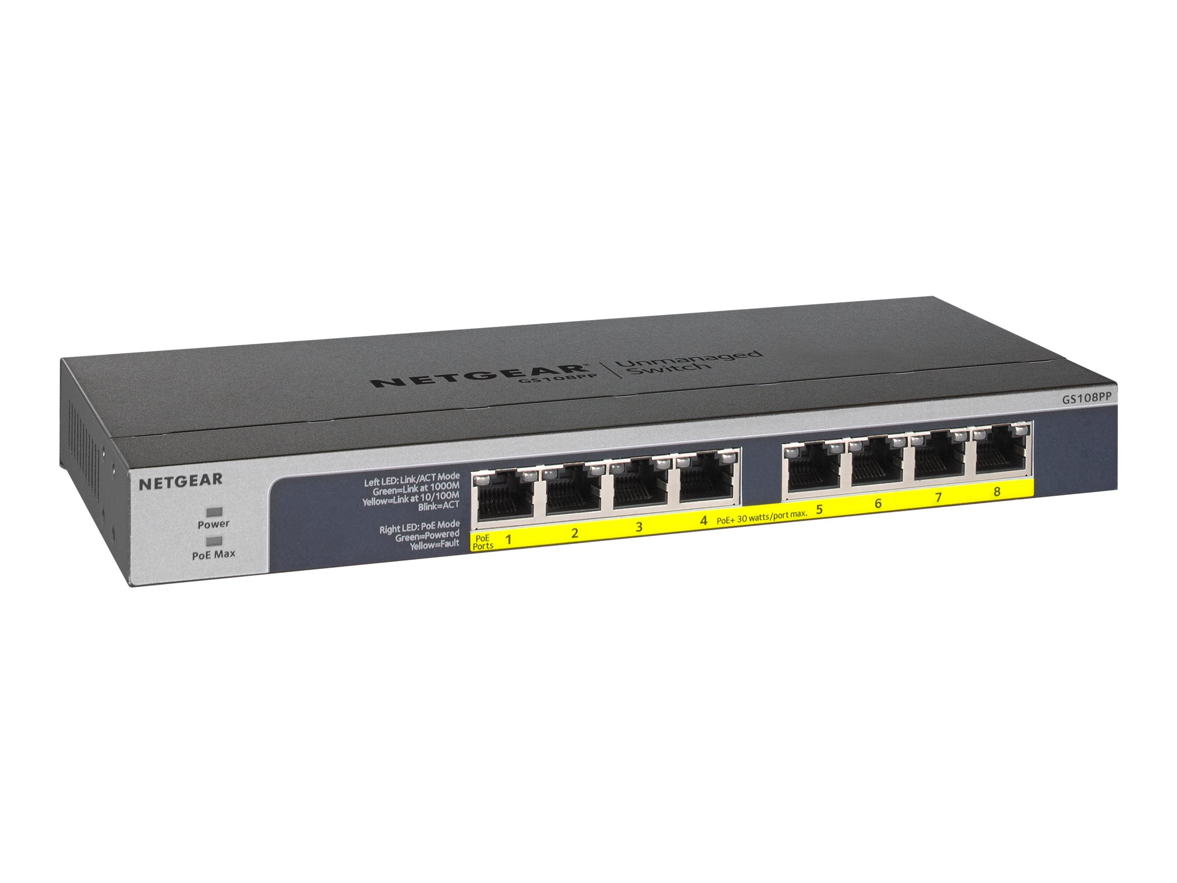 8PT POE/POE+GIGABIT UNMANAGED SWCH