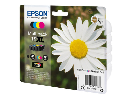 EPSON 3LB 18XL ink cartridge black and tri-colour high capacity 31.3ml 1-pack RF-AM blister multi tag w/s