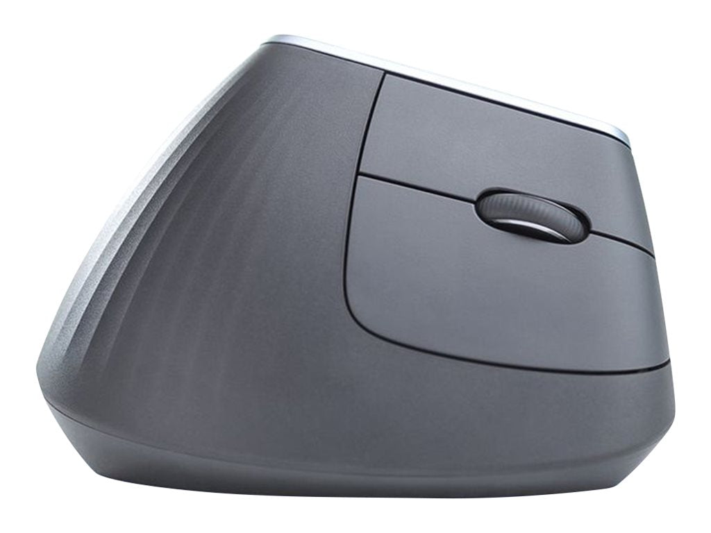 LOGITECH MX Vertical Vertical mouse ergonomic optical 6 buttons wireless wired Bluetooth 2.4 GHz USB wireless receiver graphite