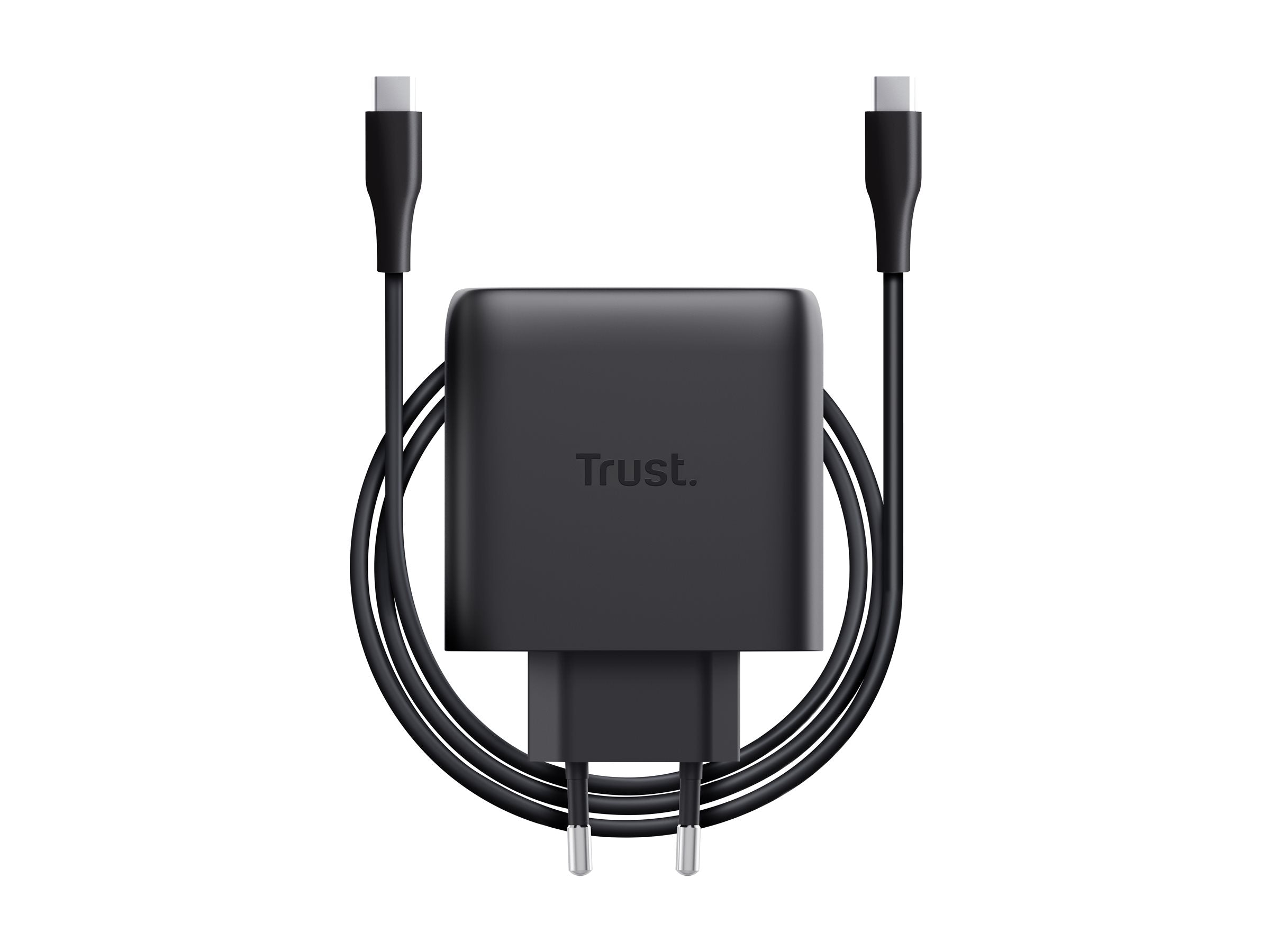 TRUST Chargeur MAXO USB 65 watts GAN 4 ports 3 USB-C + 1 USB-A + câble noir