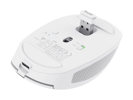 TRUST Souris sans fil OZAA Compact multi-connexion - Blanche