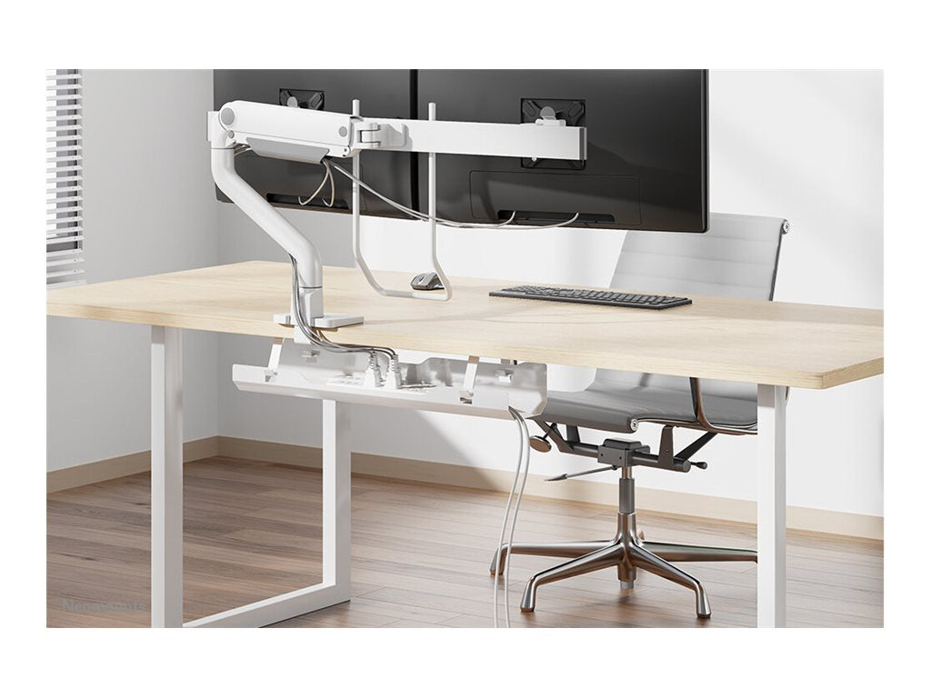 NEOMOUNTS Cable Management Tray max 5kg. screw mounted universal white