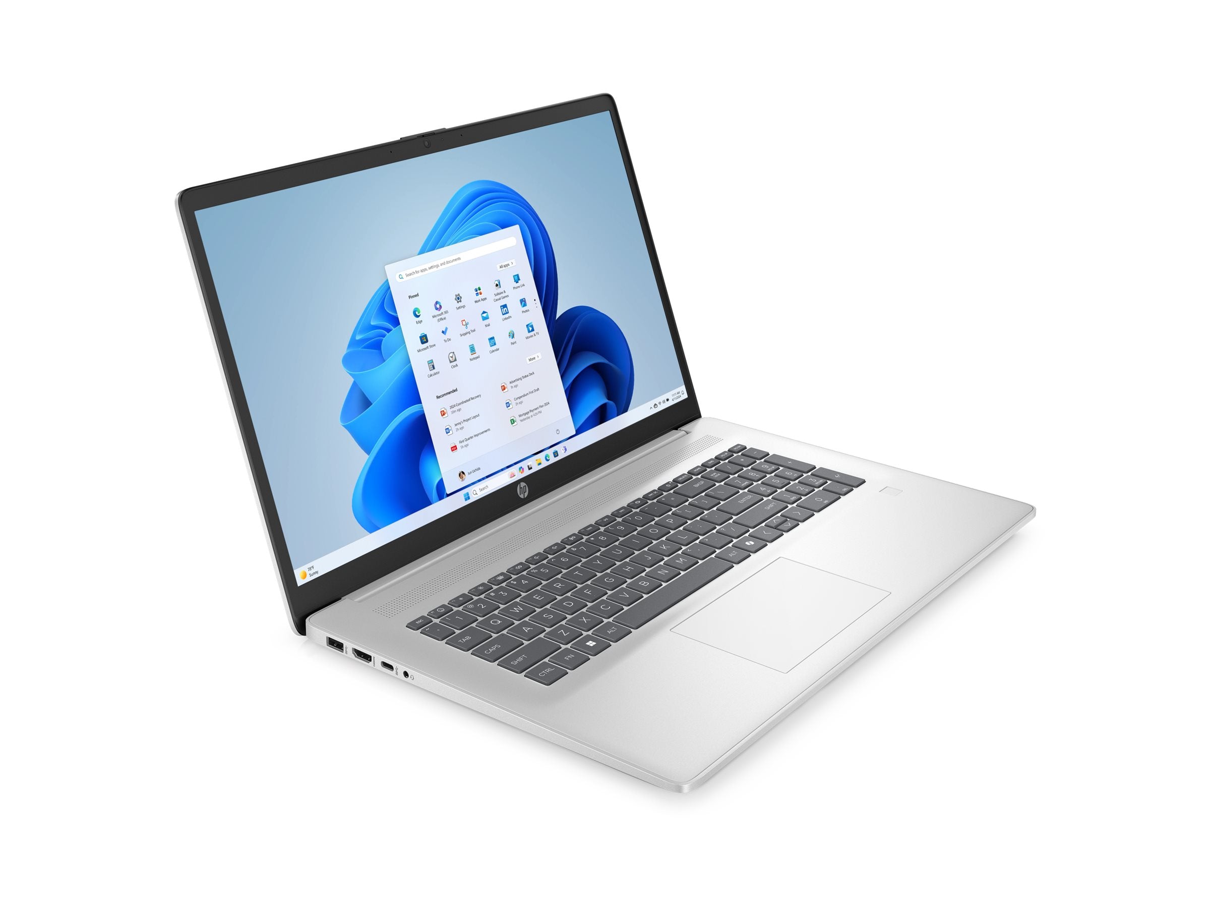 HP Laptop 17-cp2062nf - PC Portable -  AMD Ryzen 3 7320U - 17.3p HD+ - 8Go - 512Go SSD - W11H - Argent naturel