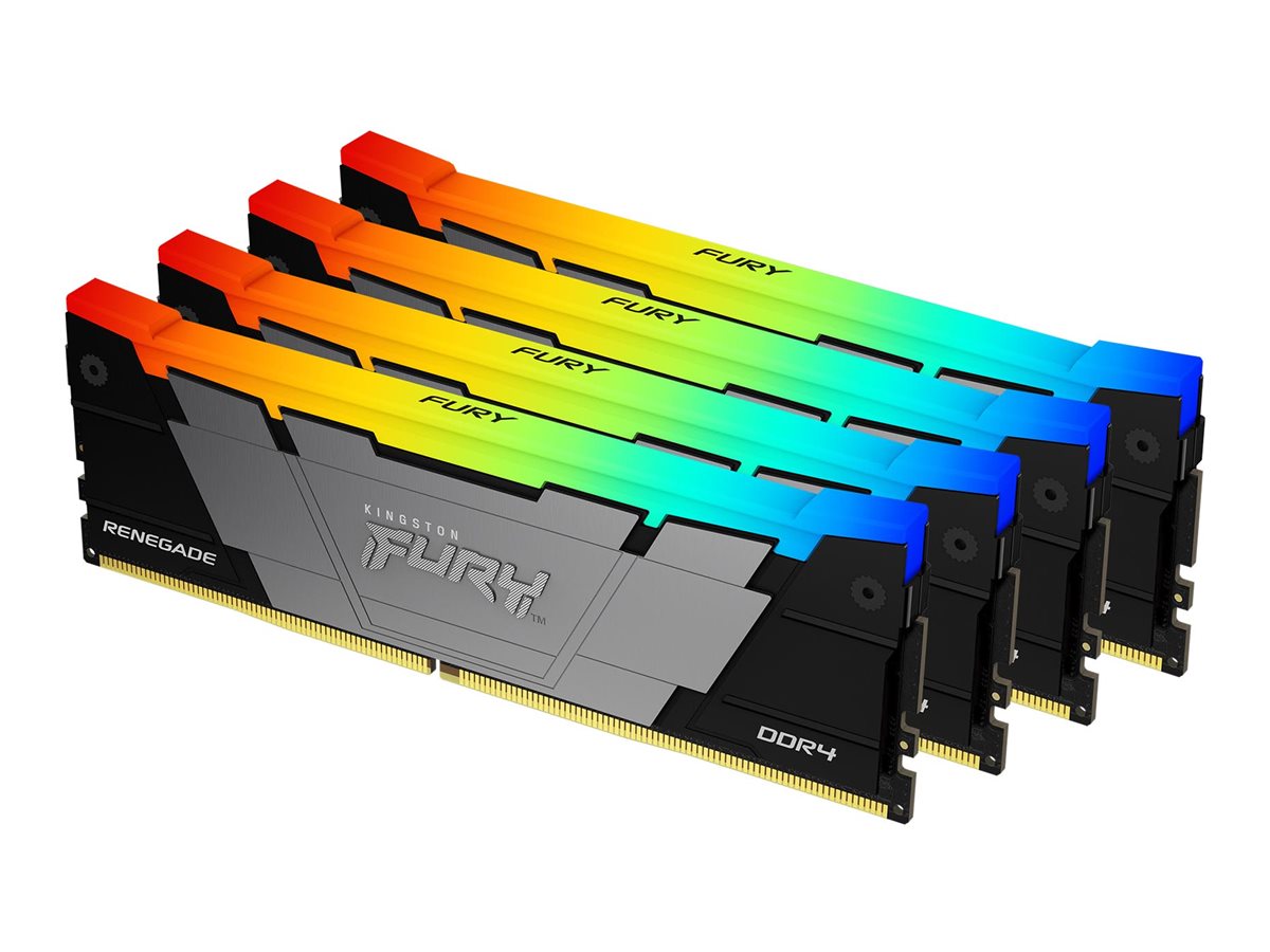 KINGSTON 128Go 3600MT/s DDR4 CL18 DIMM Kit of 4 FURY Renegade RGB