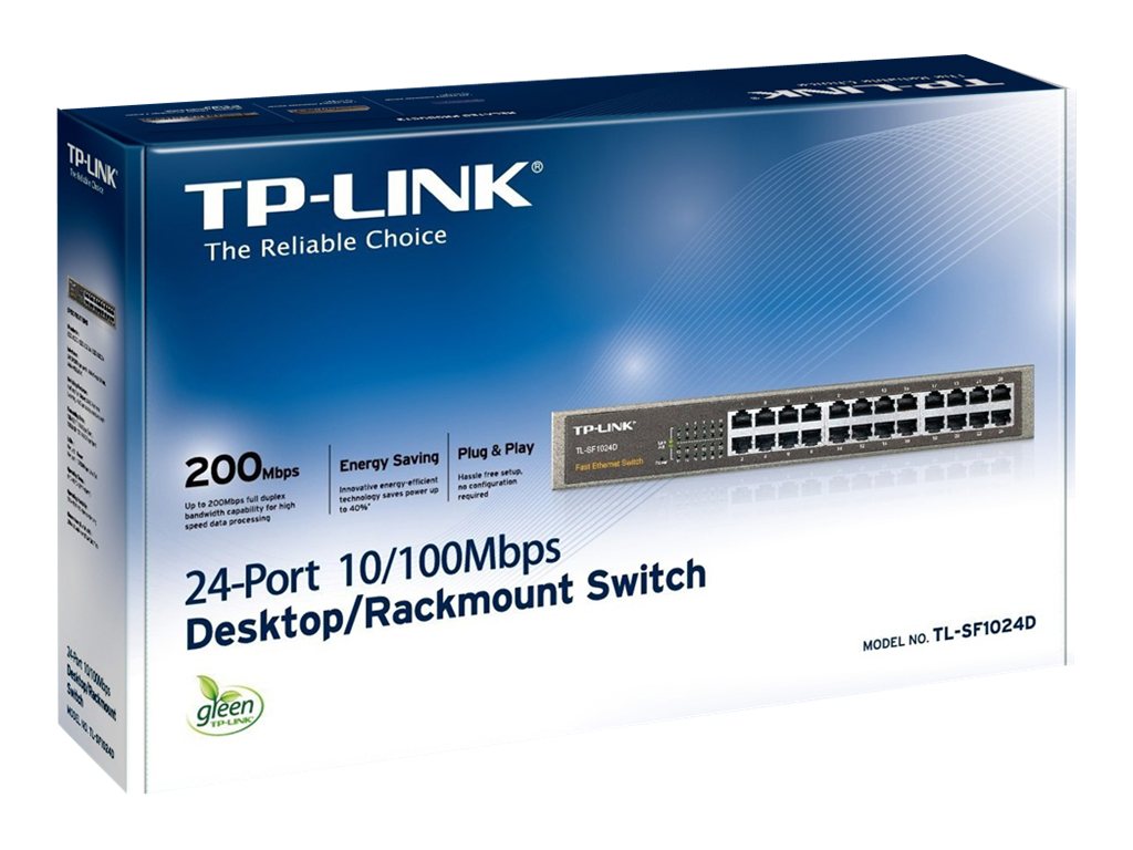 24 p 10/100M Switch 13 inch rack-mount