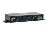 EATON TRIPPLITE 4-Port Industrial-Grade USB 2.0 Hub 15kV ESD Immunity Metal Housing Mountable