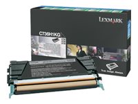 LEXMARK C736,  X736,  X738 cartouche de toner noir haute capacité 12.000 pages pack de 1 retour programme