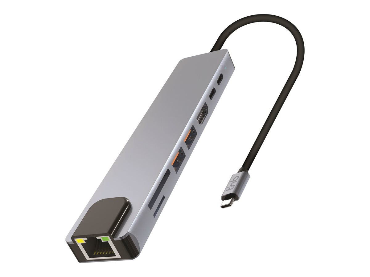 TNB iClick Pro - Hub USB-C 8 en 1 - en aluminium - 10Gbps