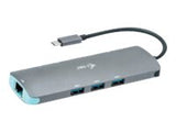 I-TEC USB C Metal Nano Docking Station 1xHDMI4K 1xSD Cardreader 1xmicroSD reader 1xGLAN 3xUSB 3.0 Port 1xUSB-C Sans Alimentation
