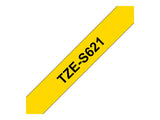 BROTHER P-TOUCH TZE-S621 noir sur jaune  9mm extra gluey