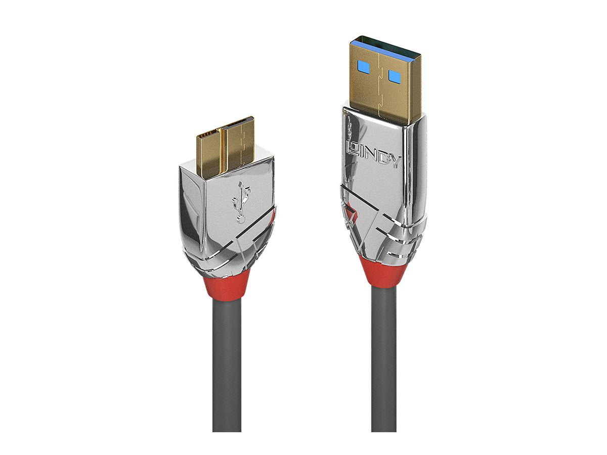 LINDY 1m USB 3.0 Type A/Micro-B Cable Cromo Line 5Gbit/s