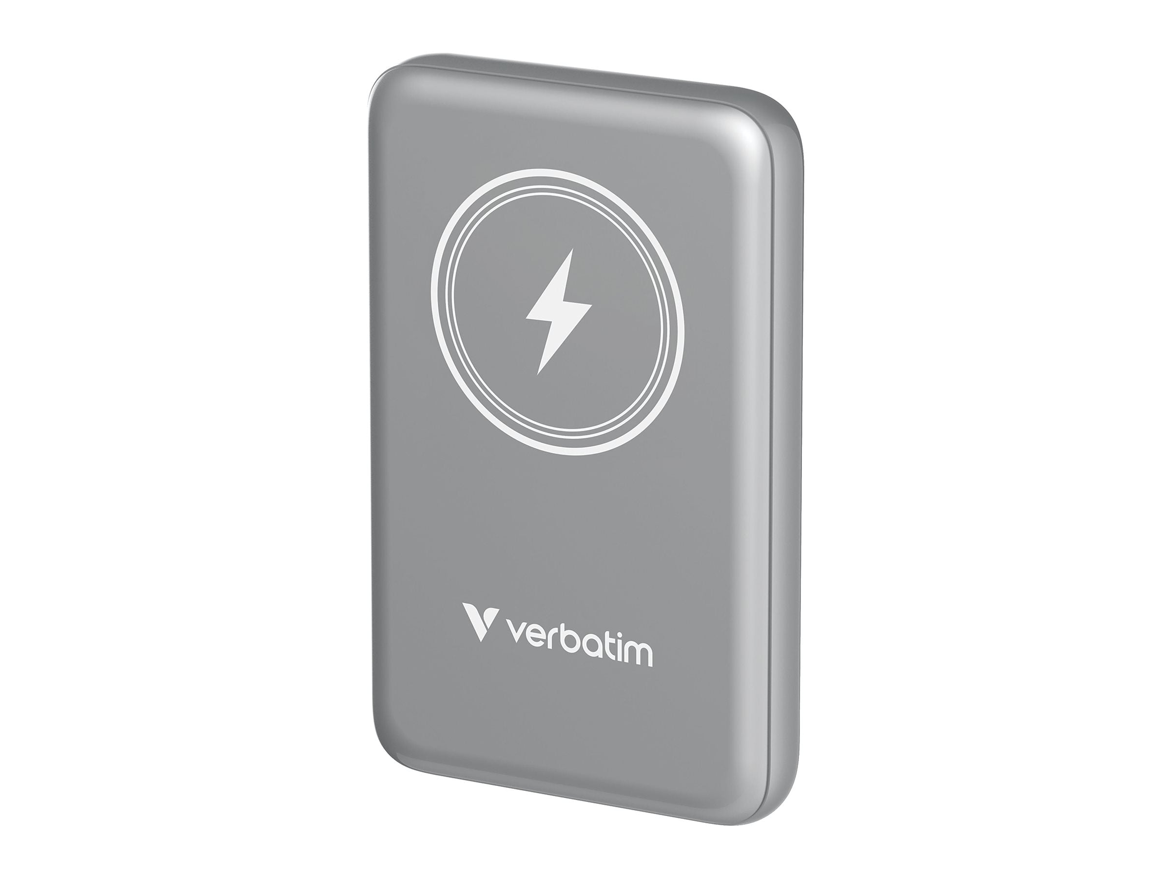 VERBATIM CHARGE N GO MAGNETIC WIRELESS POWER BANK 10000 GREY WCF (P)