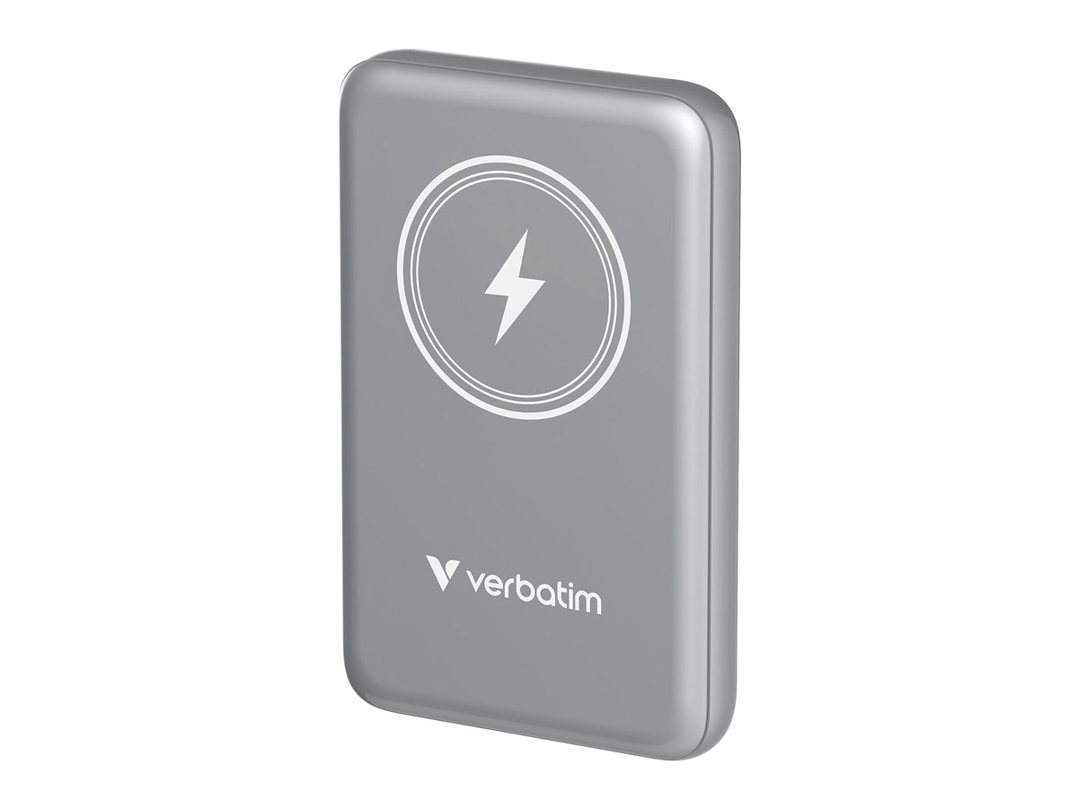 VERBATIM CHARGE N GO MAGNETIC WIRELESS POWER BANK 10000 GREY WCF (P)