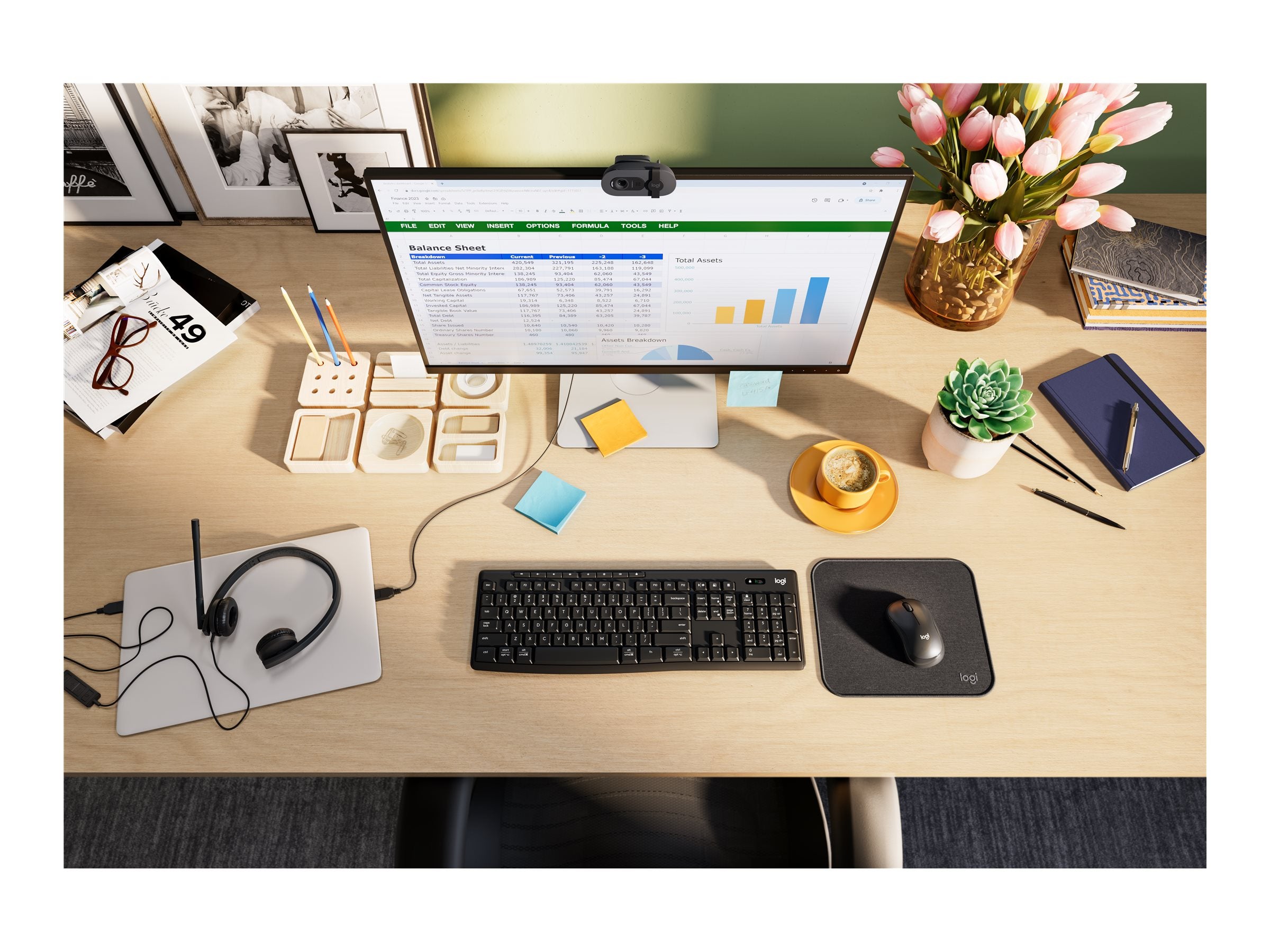 LOGITECH BRIO 105 Webcam colour 2 MP 1920 x 1080 720p 1080p audio wired USB