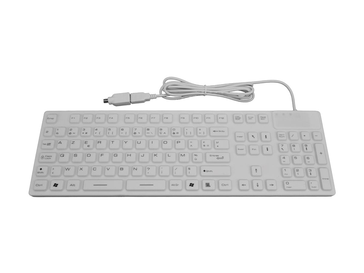 MCL-SAMAR Clavier étanche filaire en silicone - Blanc