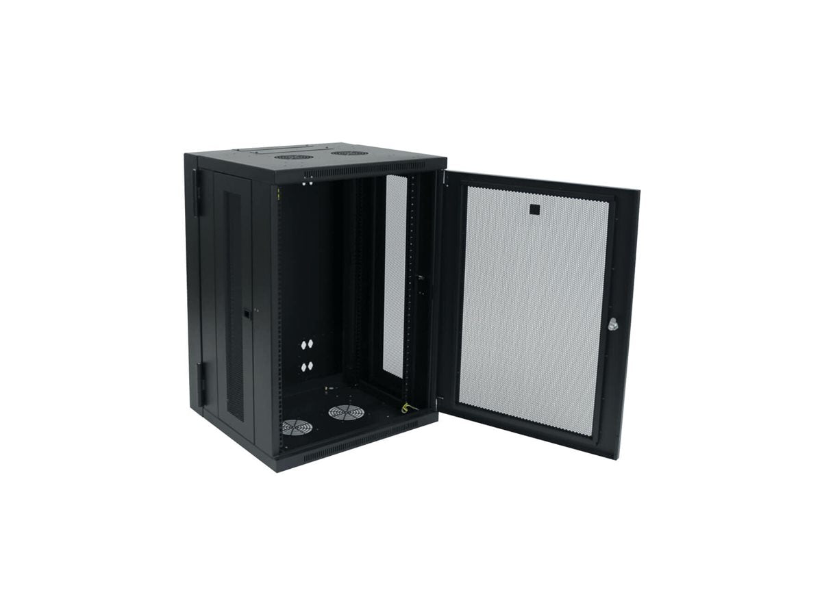 EATON TRIPPLITE 18U Wall Mount Rack Enclosure Server Cabinet Hinged w/ Door & Sides Rack cabinet wall mountable Black 18U 19