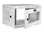 EATON TRIPPLITE 6U Wall Mount Rack Enclosure Server Cabinet White w/ Acrylic Glass Door Rack cabinet wall mountable white 6U 19