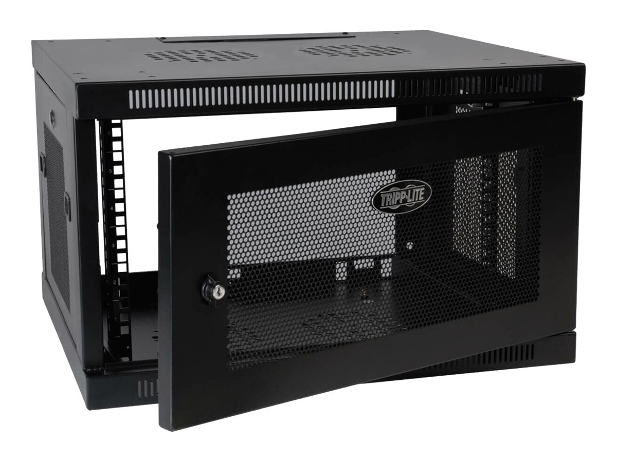 EATON TRIPPLITE 6U Wall Mount Rack Enclosure Server Cabinet Switch Depth Deep Rack cabinet wall mountable Black 6U 19