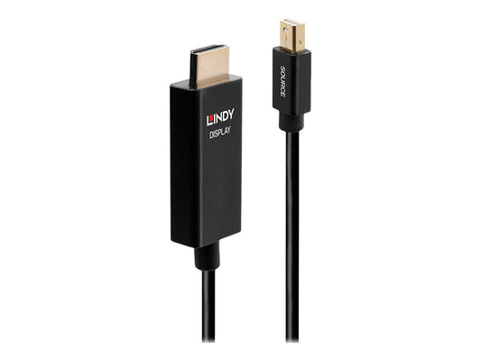 LINDY 0.5m Mini DP to HDMI Adapter Cable with HDR