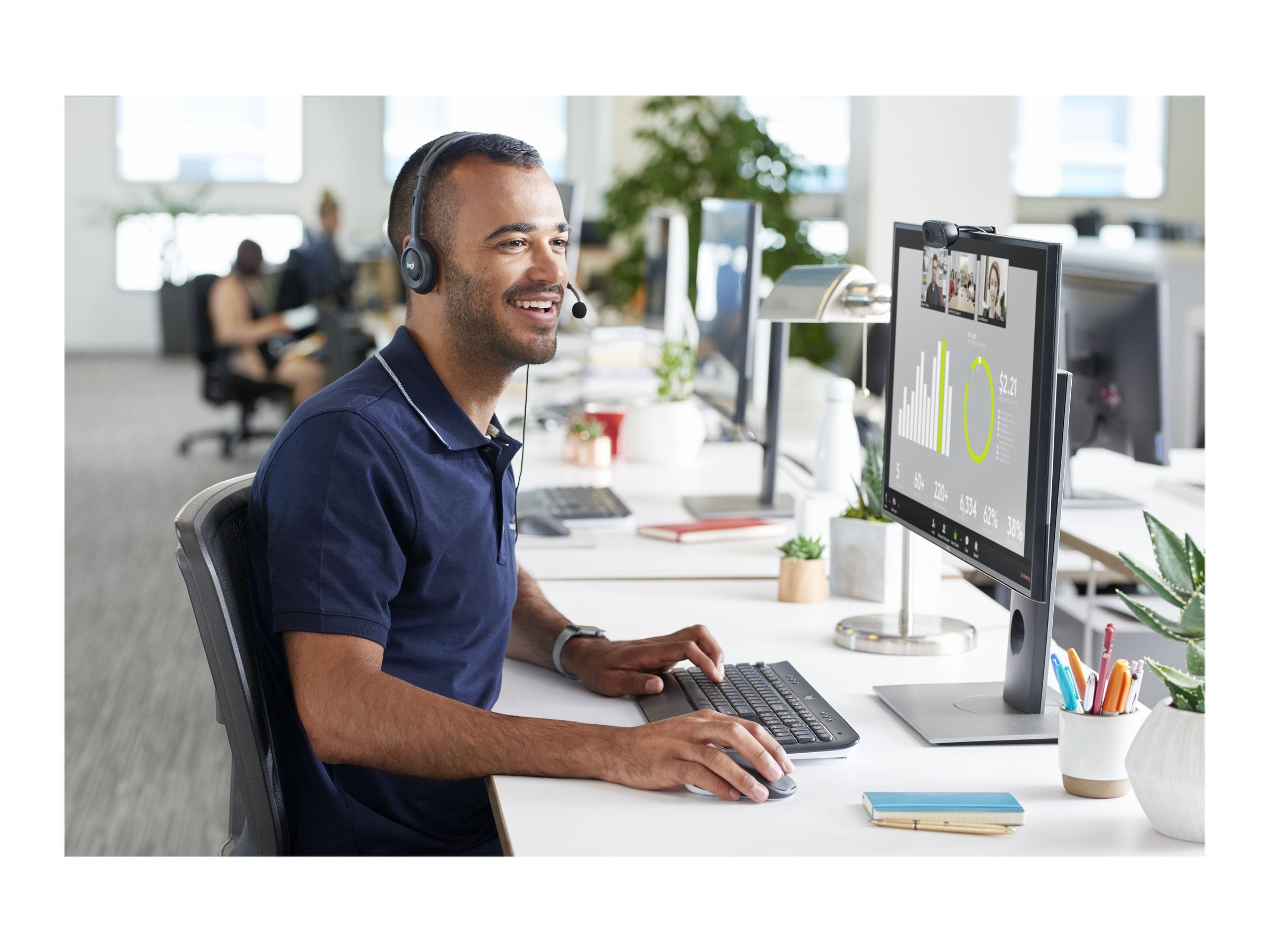Logitech C505e webcam 1280 x 720 pixels USB Graphite