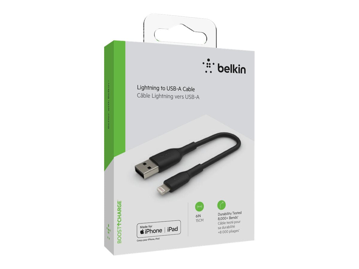 BELKIN BOOST CHARGE USB-A to Lightning Cable PVC 0.15M Black