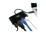 EATON TRIPPLITE USB-C Multiport Adapter - HDMI USB 3.0 Port GbE 60W PD Charging HDCP Black