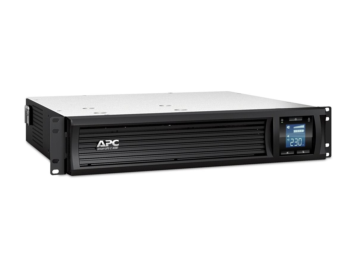 APC Smart-UPS C 3000VA LCD UPS rack-mountable AC 230V 2100Watt 3000VA USB output connectors 9 2U Black