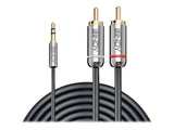 LINDY Cromo Line Audio Cable Stereo 3.5mm-RCA M-M 3m anthrazit
