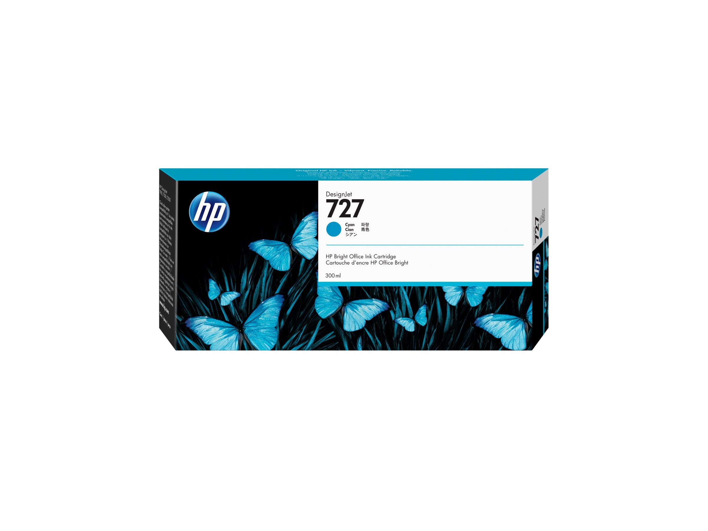 HP 727 original 300-ml Ink cartridge F9J76A Cyan