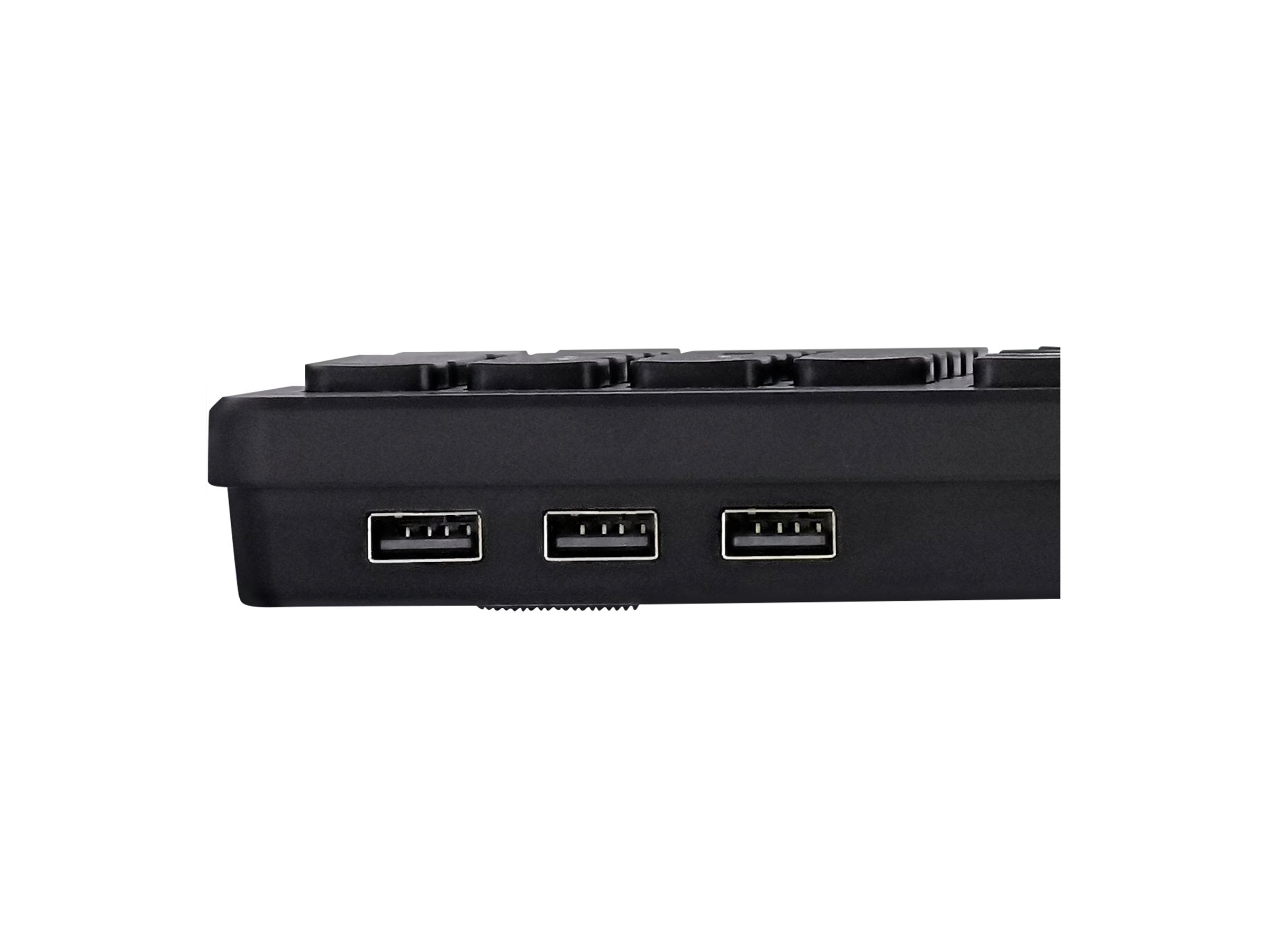 TNB HUB Wired Keyboard Built-In 3X Usb-A Hub Brushed Finish Fine Touches Automatic Connection No Installation Required