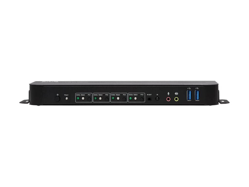 EATON TRIPPLITE Commutateur KVM 4 ports DisplayPort/USB 4K 60 Hz HDR HDCP 2.2 IR DP 1.4 partage USB