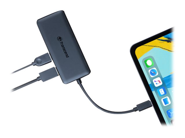 TRANSCEND 6-in 1 Port Hub PD SD/MicroSD Reader USB 3.1 Gen 2 Type C