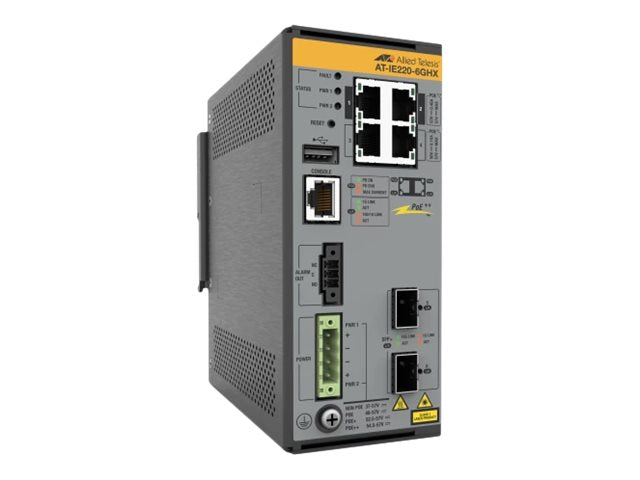 ALLIED 4x10/100/1000T 2x1G/10G SFP+ Industrial Ethernet Layer 2+ Switch PoE++ Support