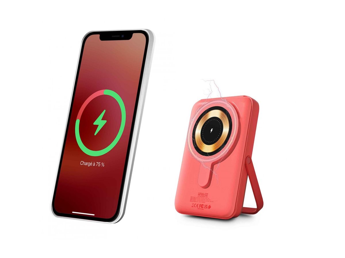 URBAN FACTORY MAGNEE POWER Wireless Magnetic Universal Powerbank 10.000mAh - Sugar Coral