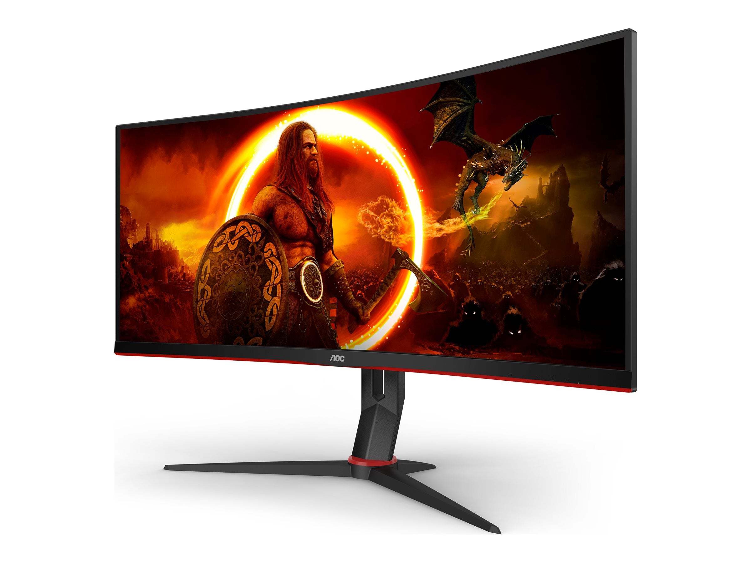 AOC CU34G2XP/BK 34p 3440x1440 VA 180hz High adjustable Stand HDR400 Freesync Premium USB HUB 4x3.0 2xDP 2xHDMI