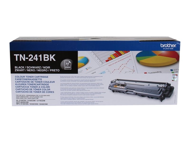BROTHER TN241BK HL-3140CW/3150CDW/3170CDW cartouche de toner noir capacité standard 2.500 pages pack de 1