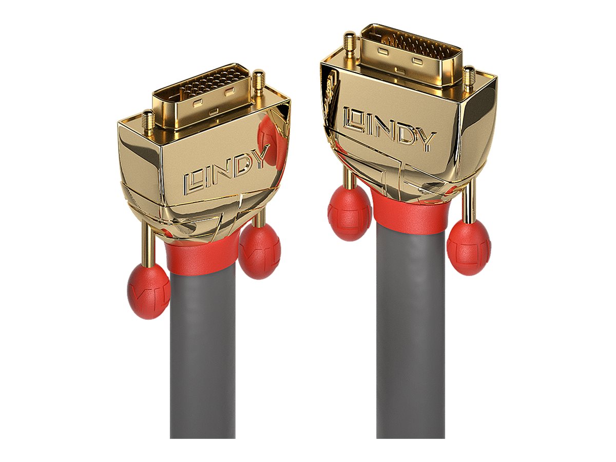 LINDY 20m DVI-D Dual Link Cable Gold Line Digital Dual Link Connector 24+1