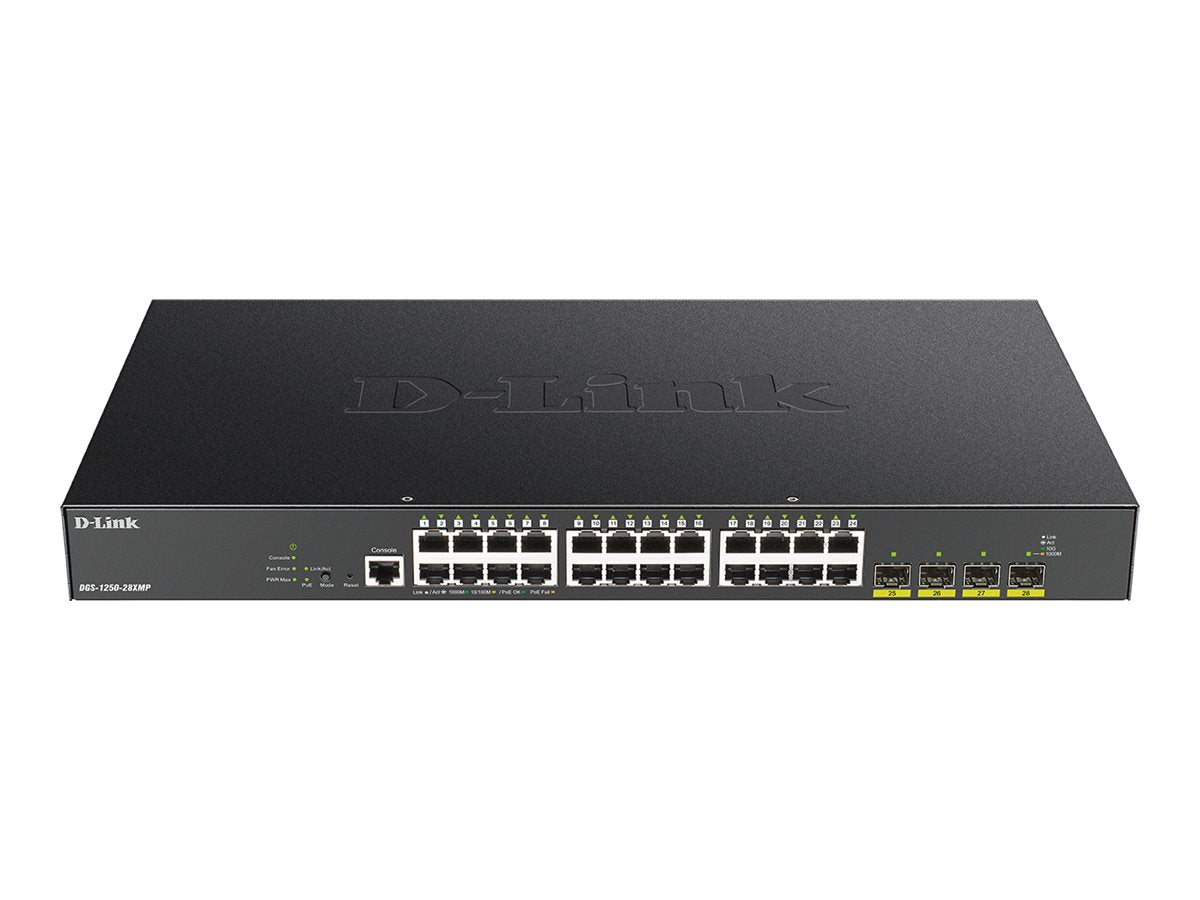 D-LINK 28-Port Smart Managed PoE+ Gigabit Switch 4x 10G dlink green 3.0 24x 10/100/1000Mbit/s TP RJ-45 PoE Port 802.3at