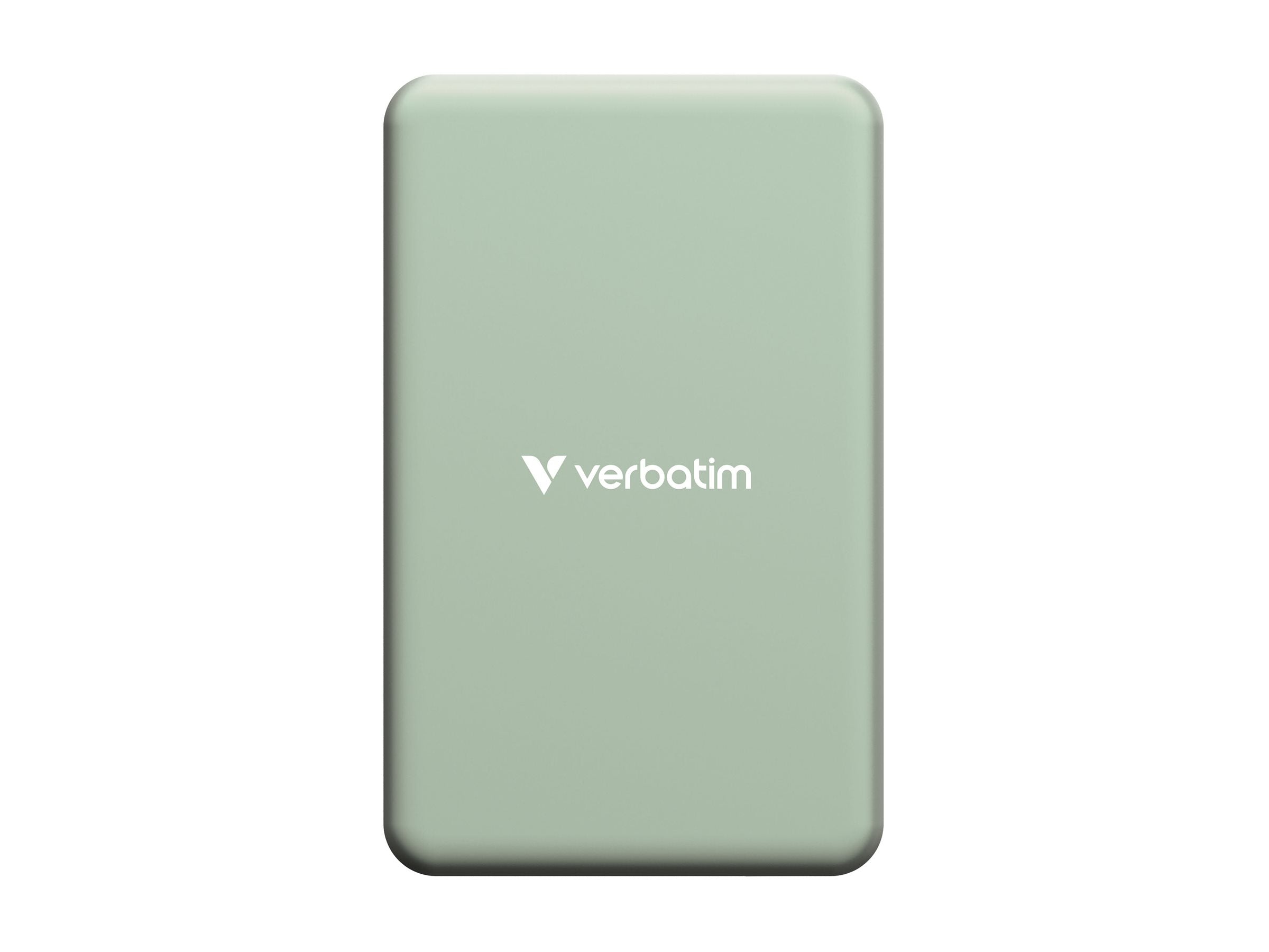 VERBATIM CHARGE N GO ESSENTIALS POWER BANK MAGNETIC WIRELESS 5000MAH GREEN WCF (P)