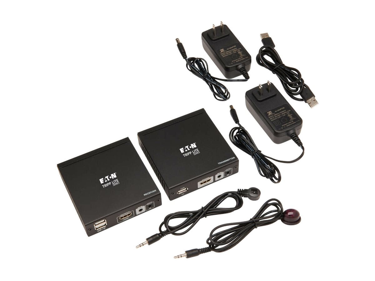 EATON TRIPPLITE HDMI HDBaseT KVM Console Extender over Cat6 2 USB Ports IR 4K 30Hz 130ft. 1080p 230ft.